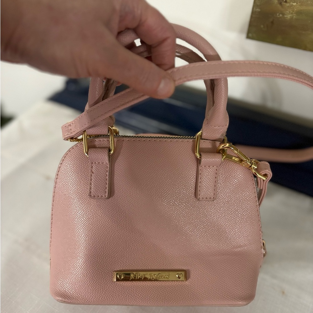 Betsey Johnson Mini Crossbody with Bow and Heart Charm - Picture 4 of 9